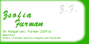 zsofia furman business card